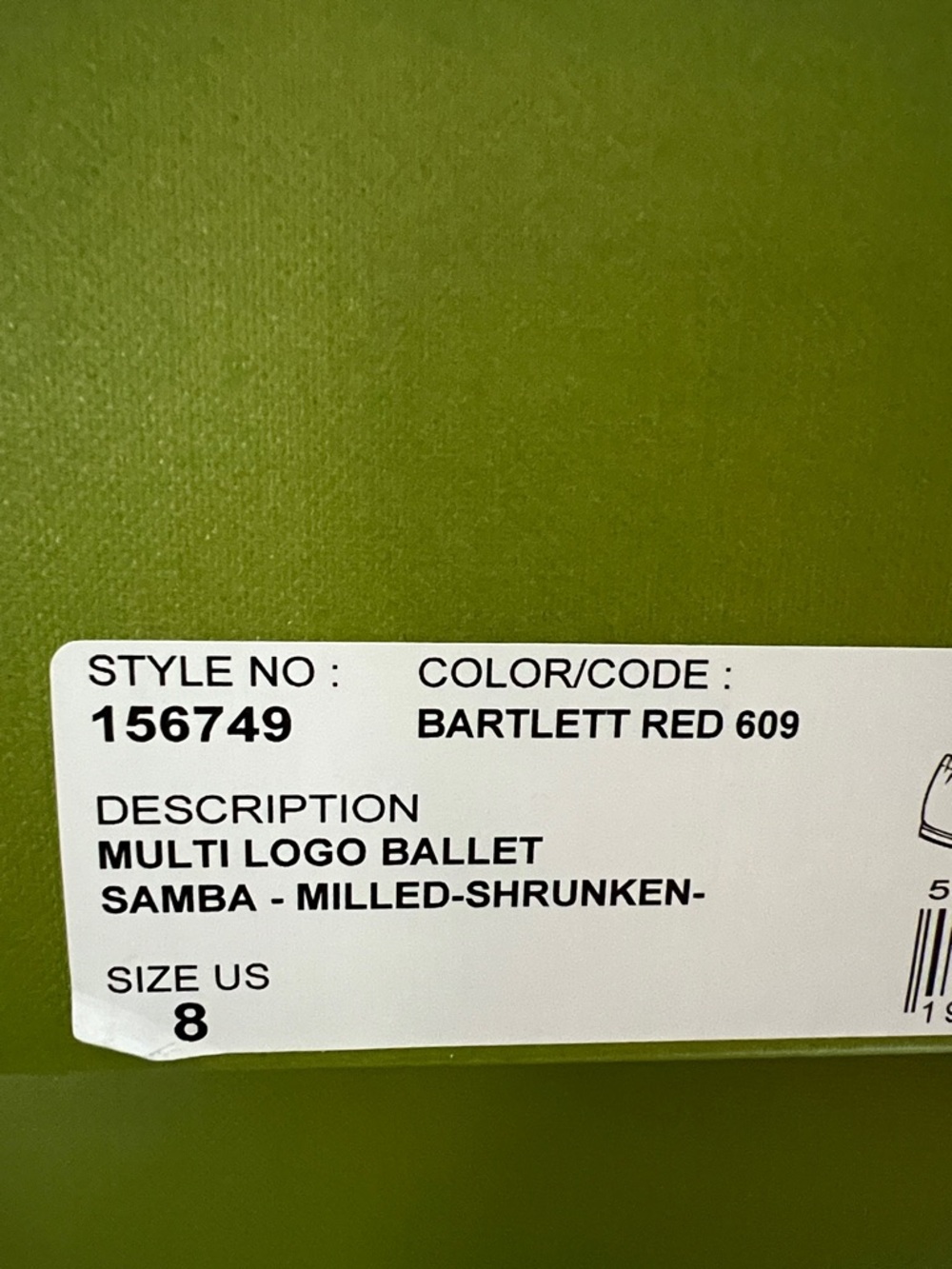 Tory Burch Burgundy Leather Logo Ballet Flats - Picture 5 of 5